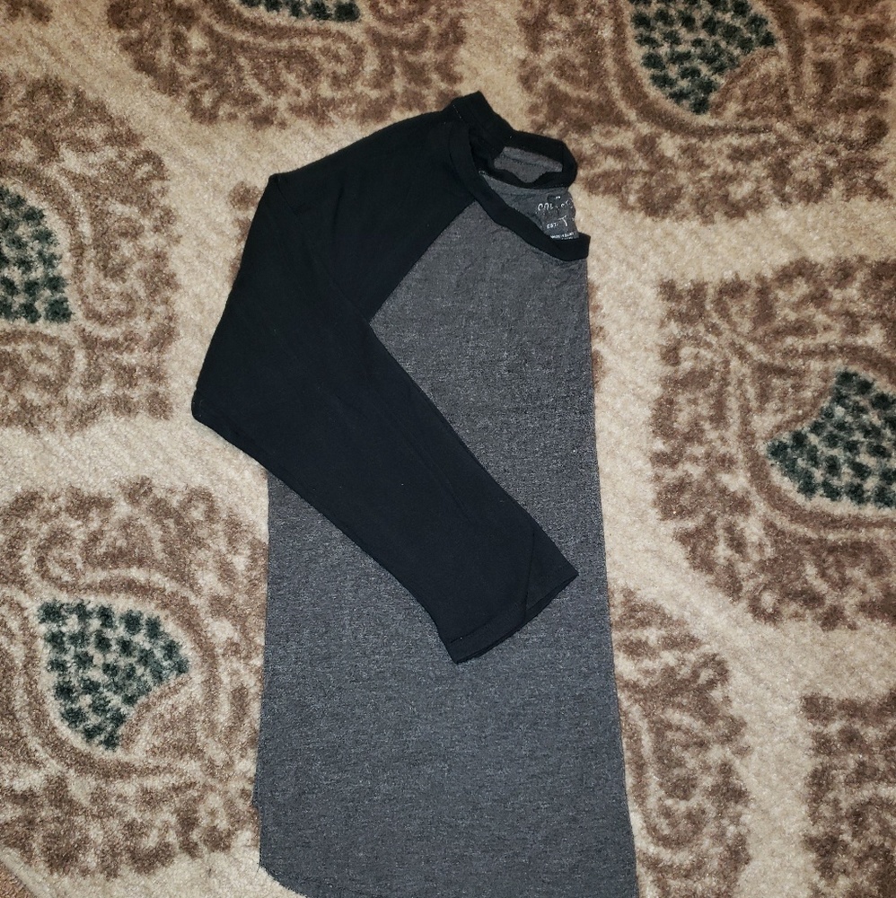 Black and Gray baseball T-shirt